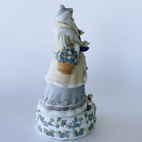 ABC Dist. Victorian Santa #16092 Christmas Swan Roses Music Box Figurine - Picture 6 of 12